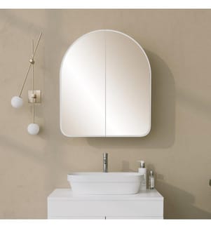 Mobiletto da bagno, Bianco, Pannello rigido