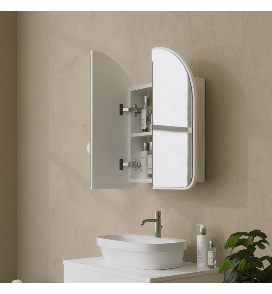 Mobiletto da bagno, Bianco, Pannello rigido
