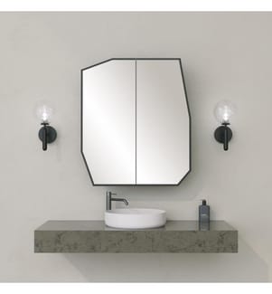 Mobile da bagno, Nero, MDF