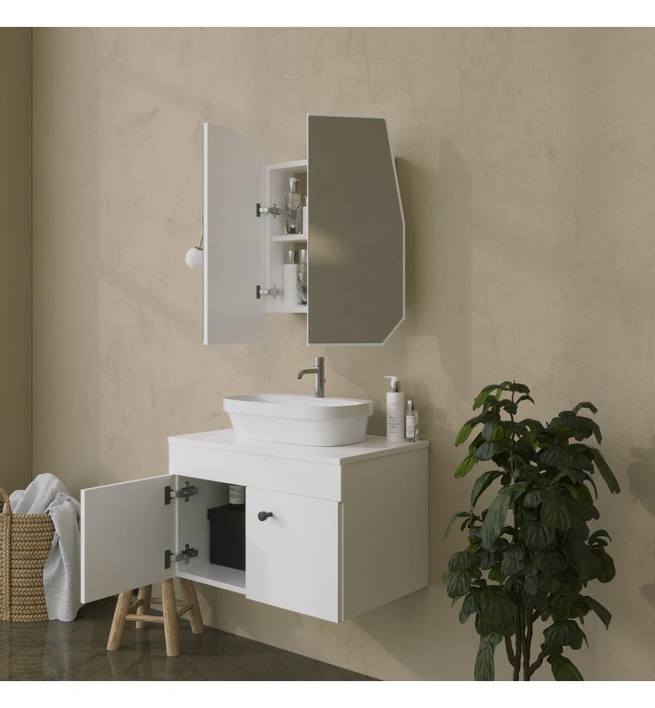 Mobile da bagno, Bianco, Pannello rigido
