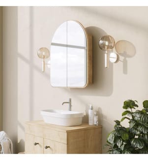 Mobile da bagno, Beige, Pannello rigido