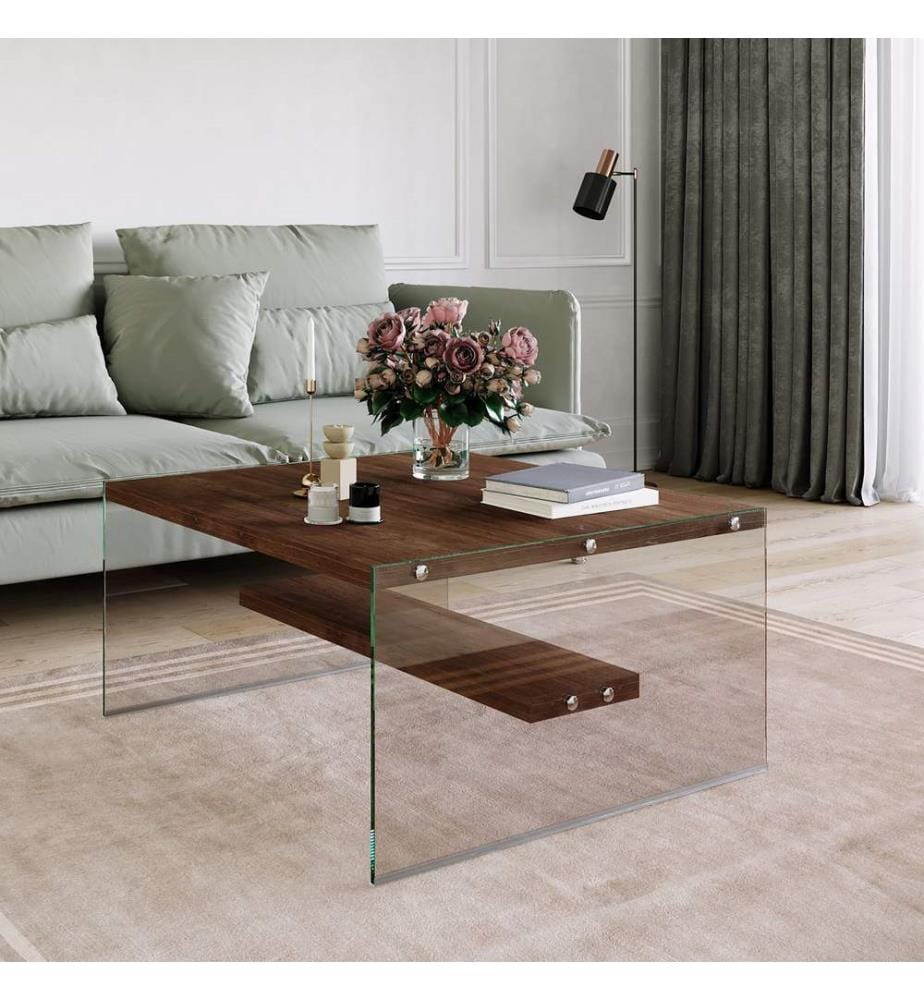 Coffee Table, Walnut, Pine Solid Wood