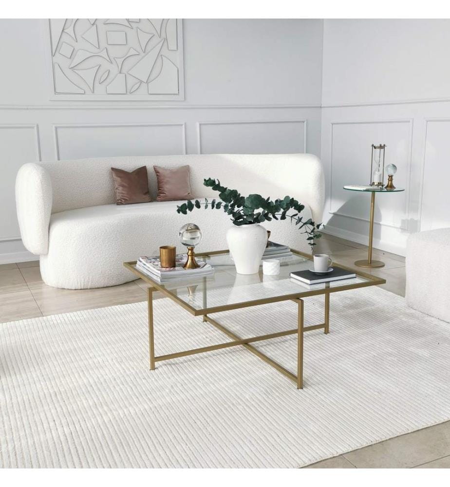 Or, Tables Basses, 35X85X85 cm, Verre À 100%