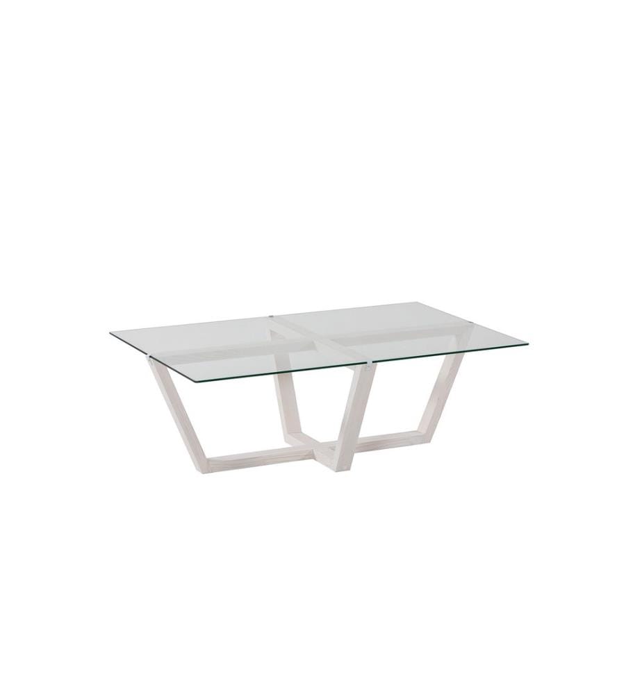 Bianco, Tavolini Da Caffè, 35X105X65 cm, Vetro Degustato