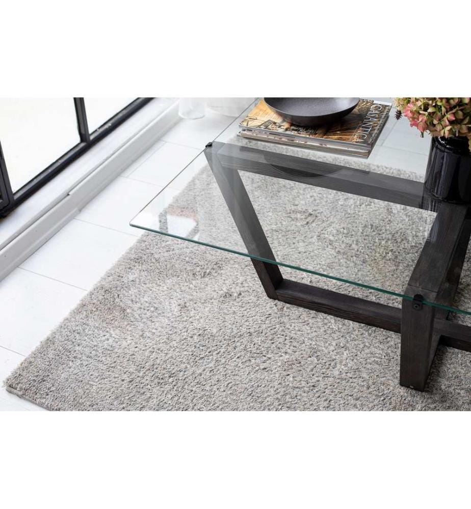 Anthrazit, Couchtische, 35X105X65 cm, Getempertes Glas