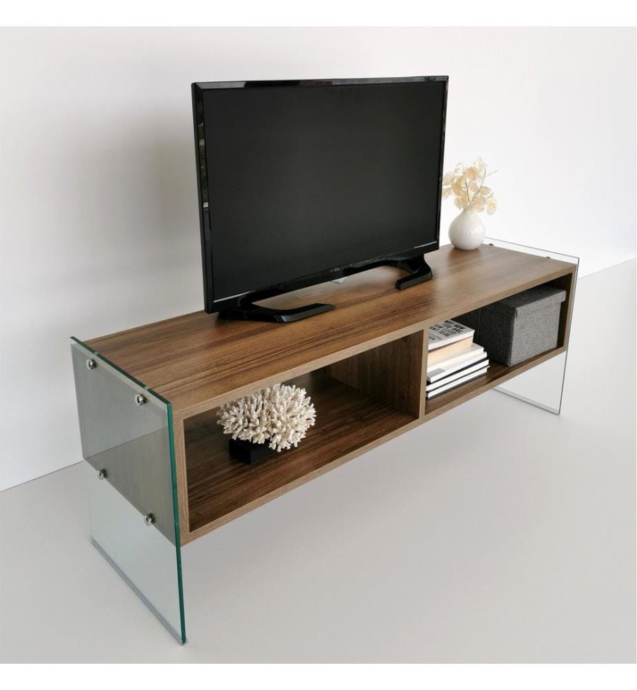 Nussbaumfarbe, Tv Schränke, 45X120X35 cm, Melaminbeschichtete Partikelplatte