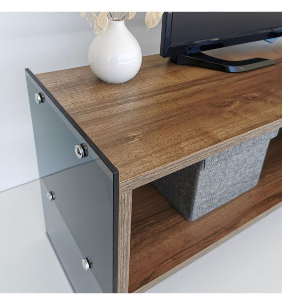 Noce, Armadi Tv, 45X120X35 cm, Piastra Di Particelle Con Rivestimento Melamina