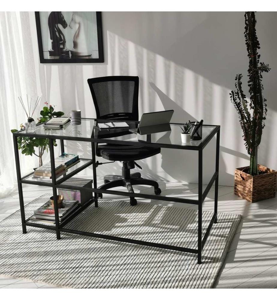 Noir, Tables Basses, 75X130X60 cm, Verre À 100%