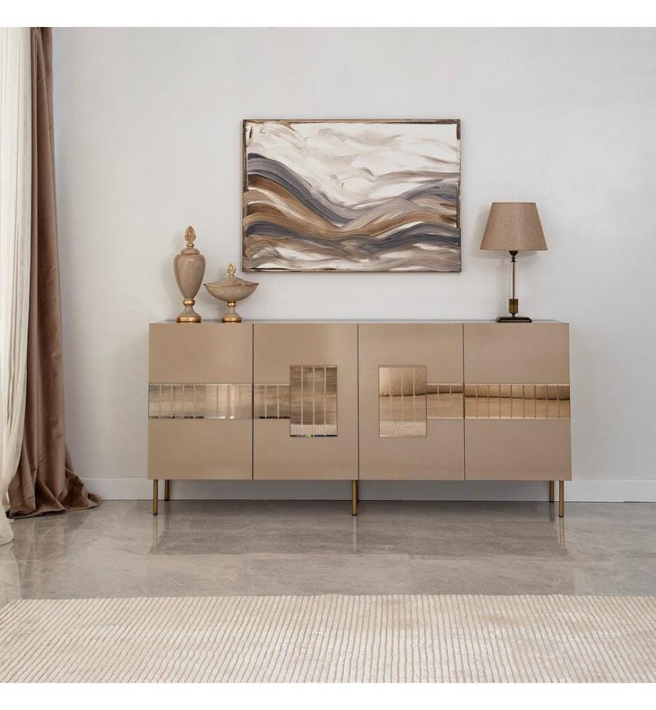 Console, Bronzo, Oro, MDF