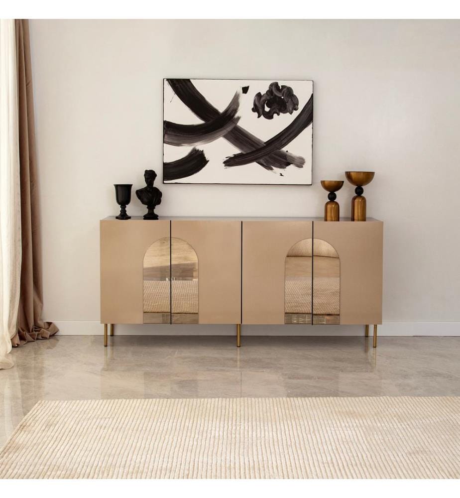 Console, Bronzo, Oro, MDF
