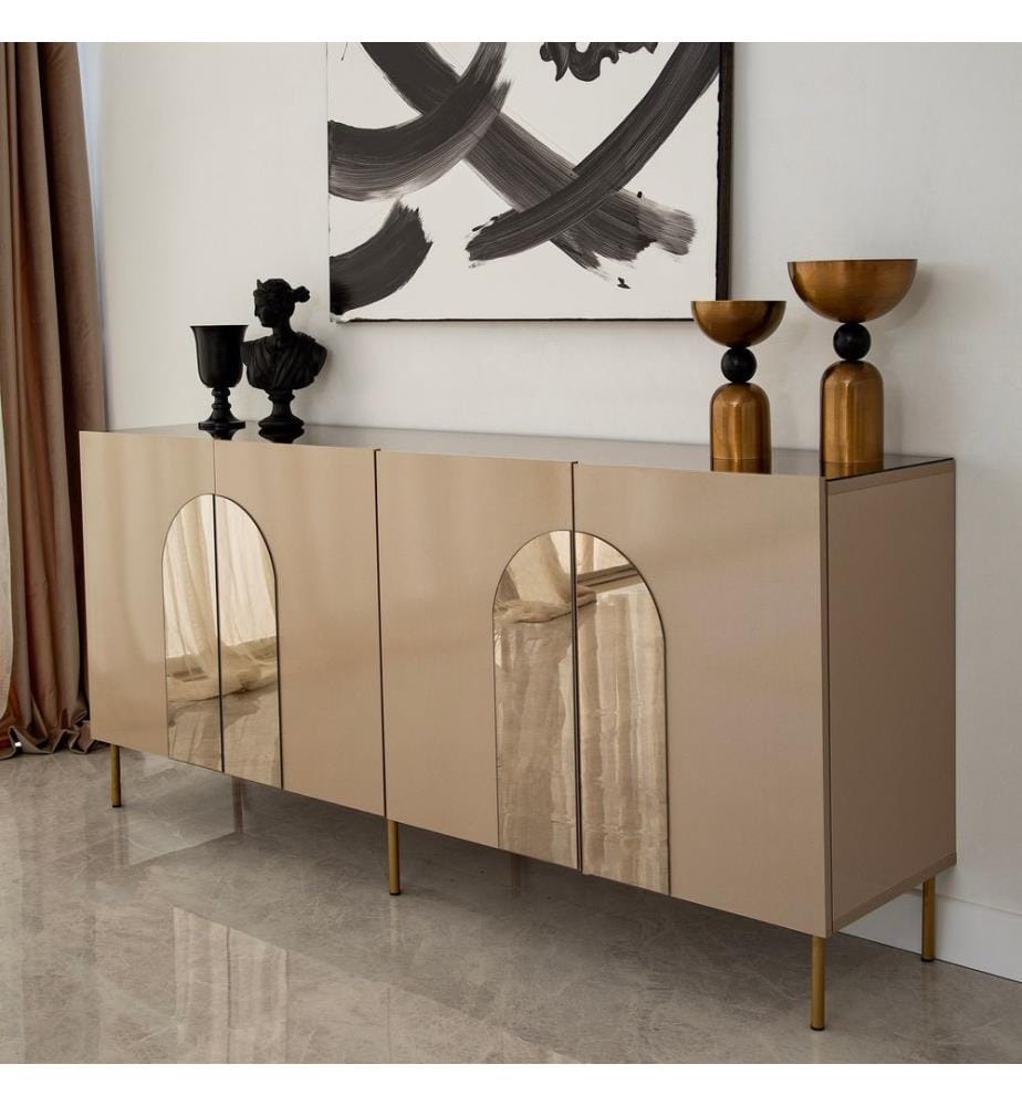 Console, Bronzo, Oro, MDF