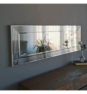 Argento, Specchio Da Parete, 40X120X2,2 cm, MDF
