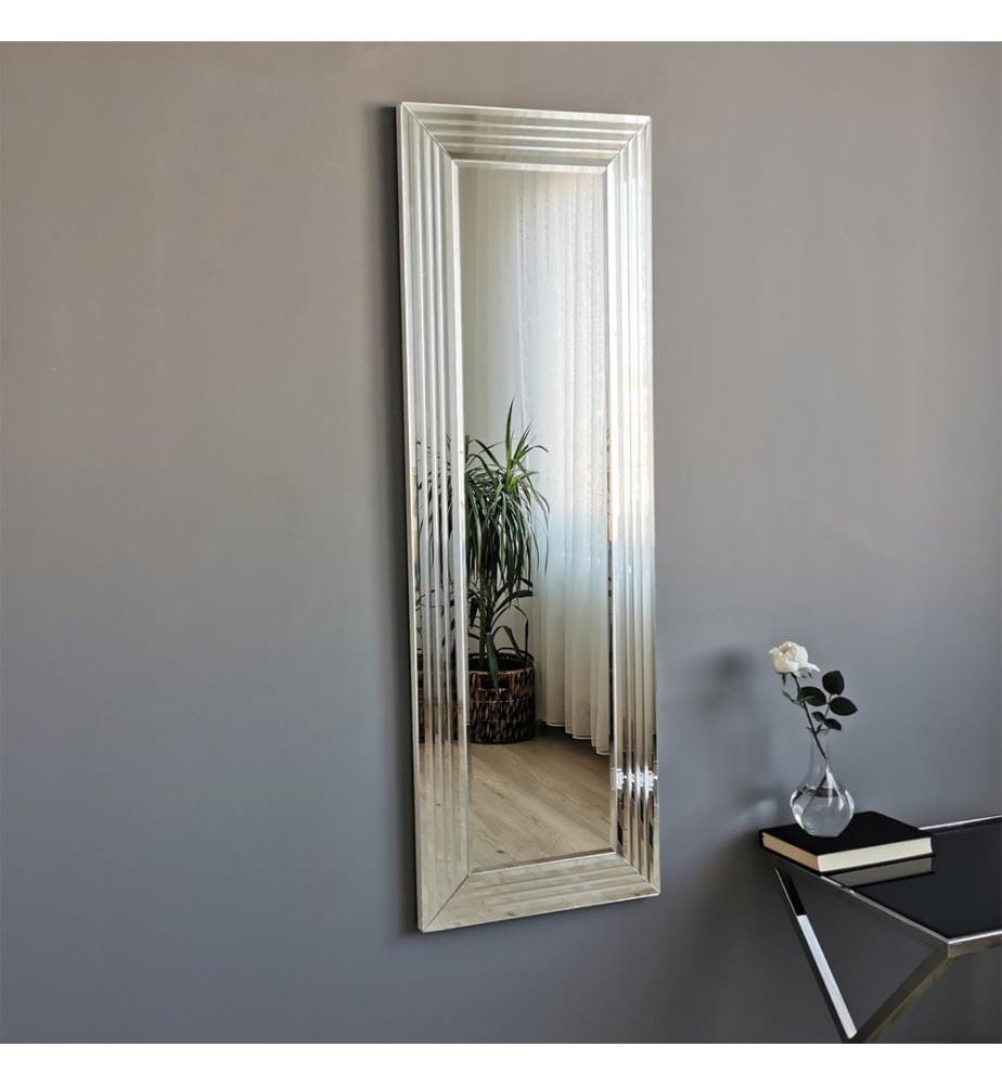 Argento, Specchio Da Parete, 120X40 cm, MDF