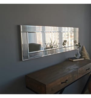Argento, Specchio Da Parete, 40X120 cm, MDF
