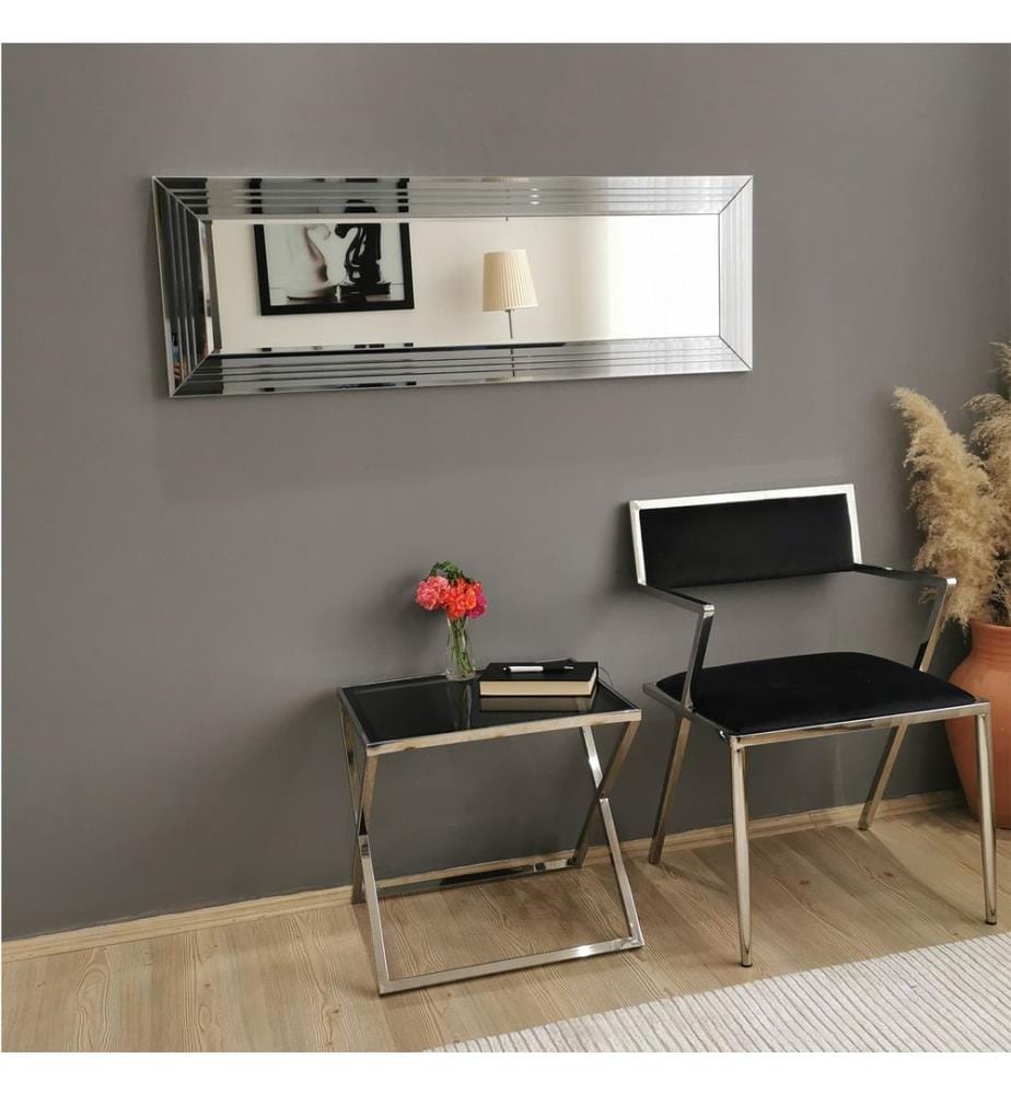 Argento, Specchio Da Parete, 40X120X2,2 cm, MDF