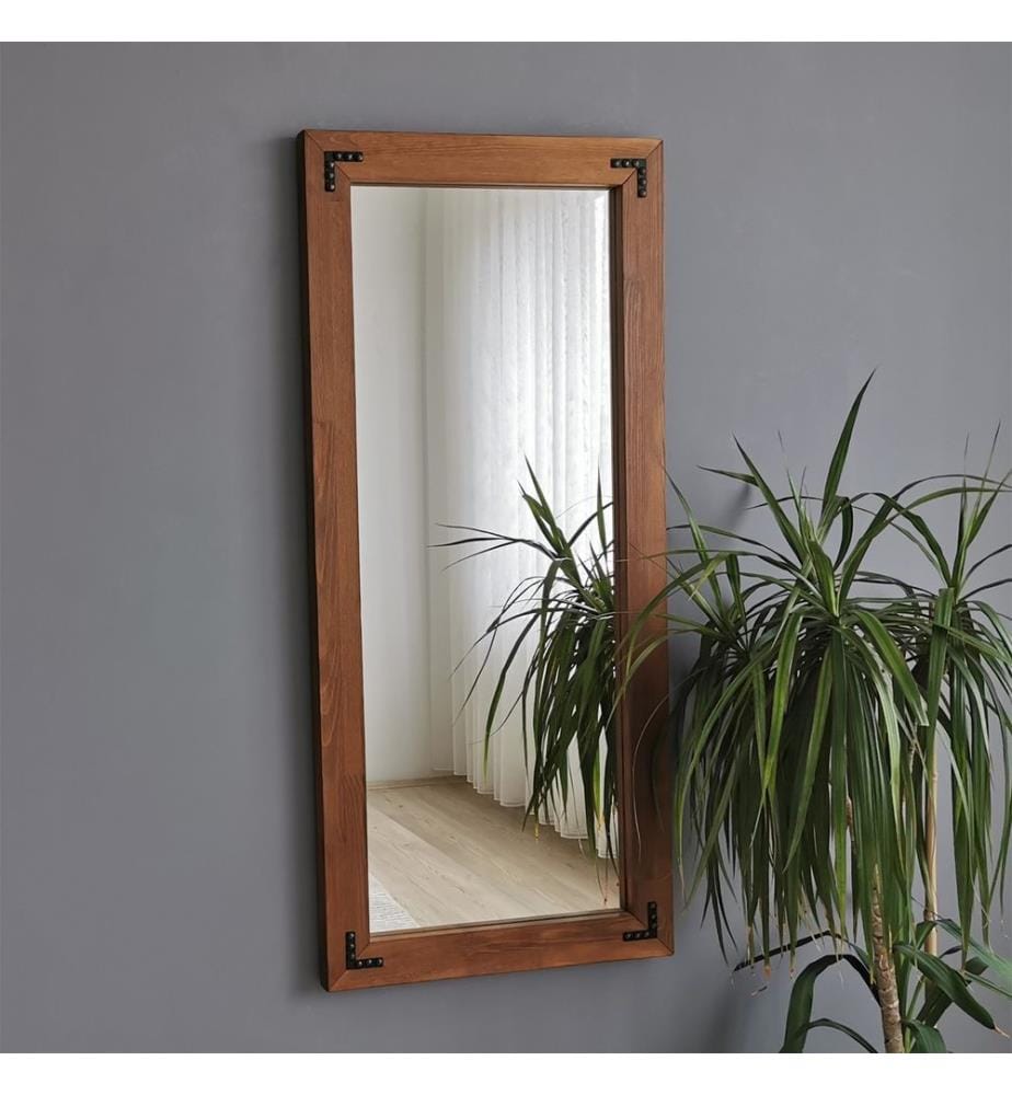 Mirror, Walnut, Pine Solid Wood