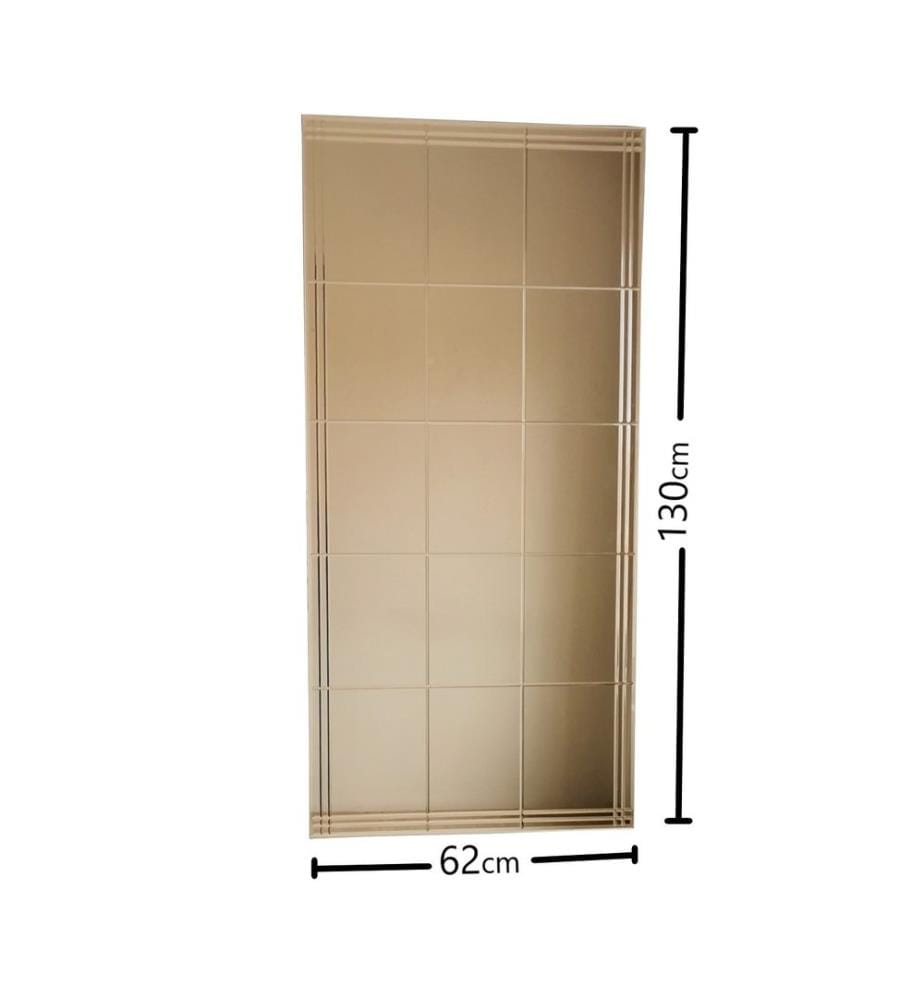 Argento, Specchio Da Parete, 130X62 cm, MDF