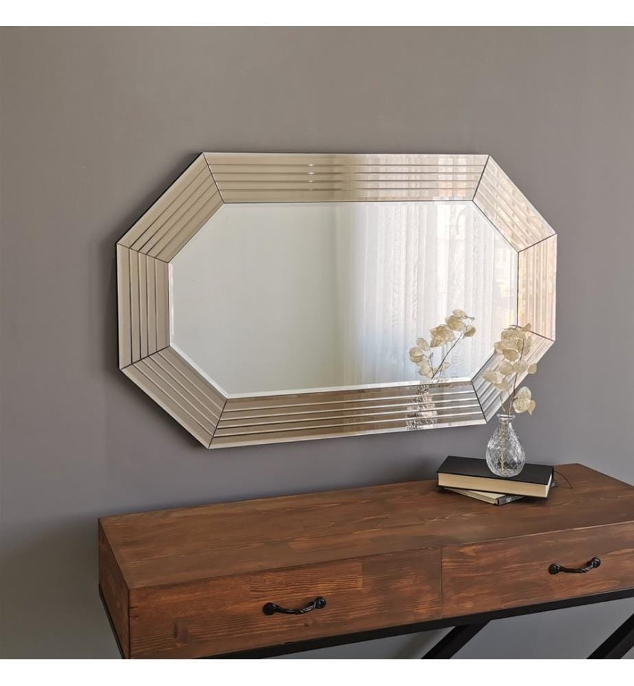 Bronzo, Specchio Da Parete, 60X100 cm, MDF