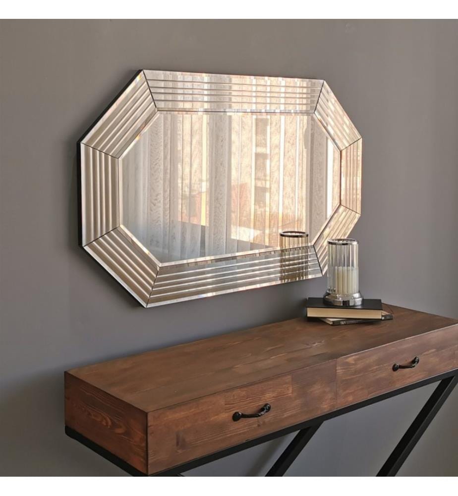 Bronzo, Specchio Da Parete, 60X100 cm, MDF