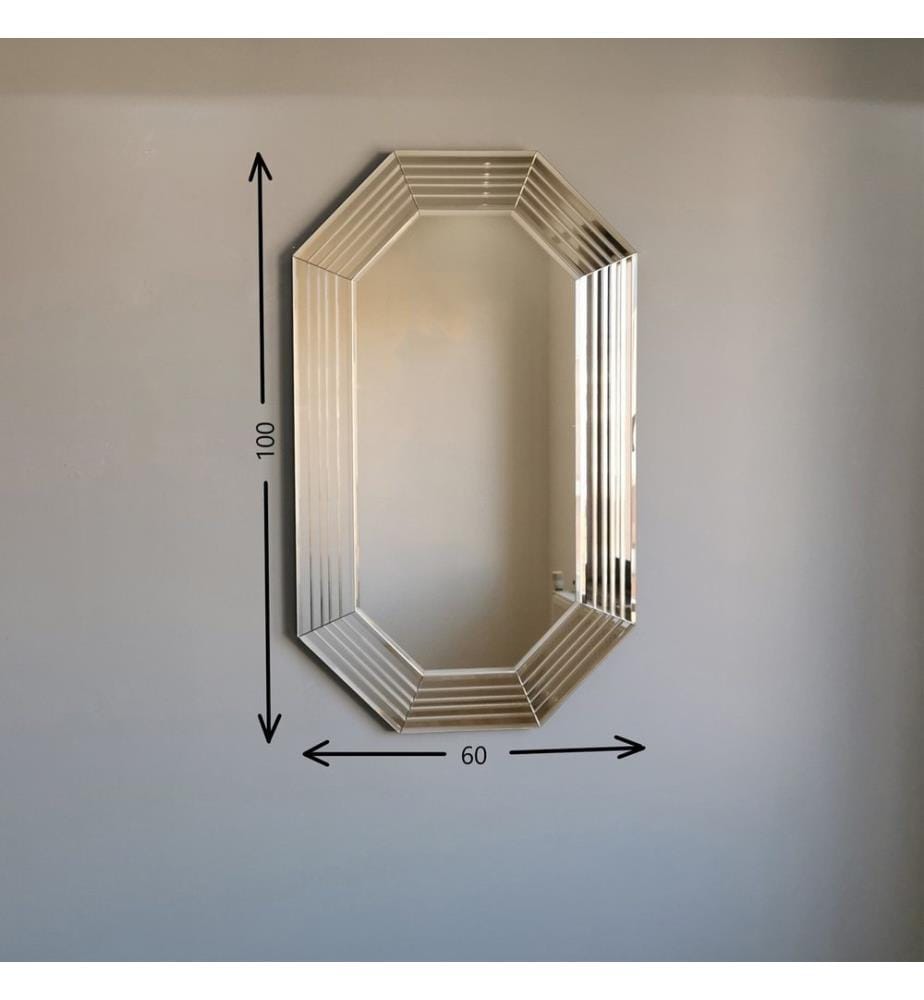 Bronzo, Specchio Da Parete, 60X100 cm, MDF