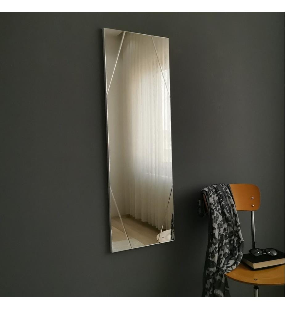 Argento, Specchio Da Parete, 105X35 cm, MDF