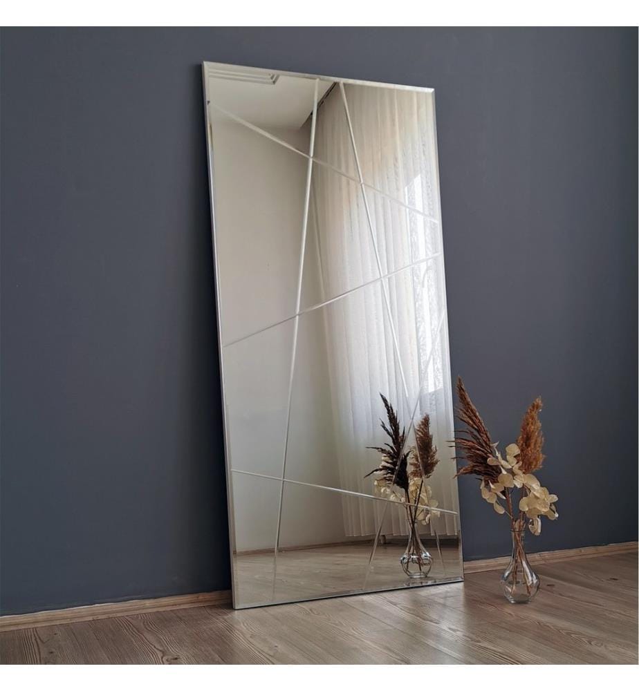 Argento, Specchio Da Parete, 2,2X62X130 cm, MDF