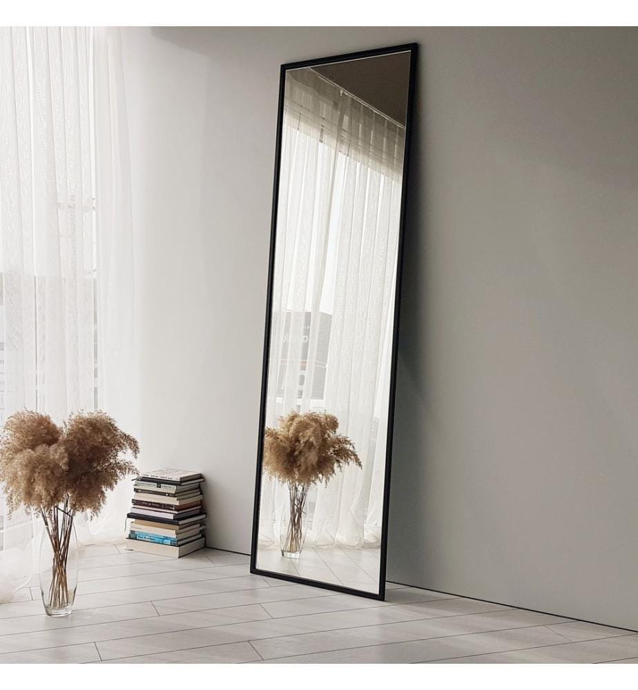 Nero, Specchio Da Parete, 170X50X60 cm, Metallo