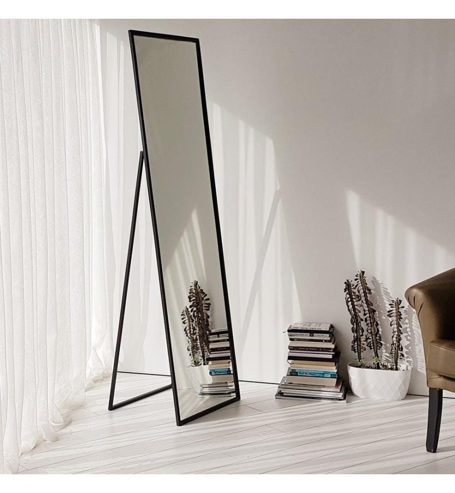 Nero, Specchio Da Parete, 170X50X60 cm, Metallo