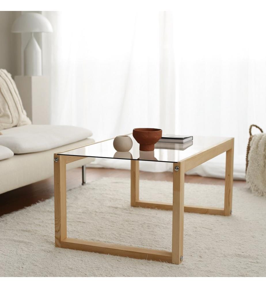 Coffee Table, Natural, Pine Solid Wood