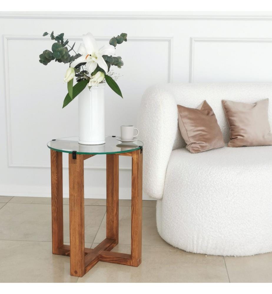 Couleur Noix, Tables Basses, Verre À 100%