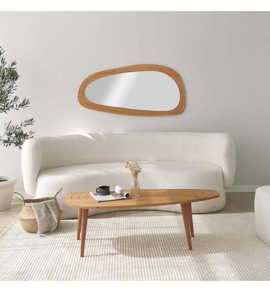 Couchtisch, Teak, Gestell:  Hochwertiges Kiefernholz, Beine: Buchenholz