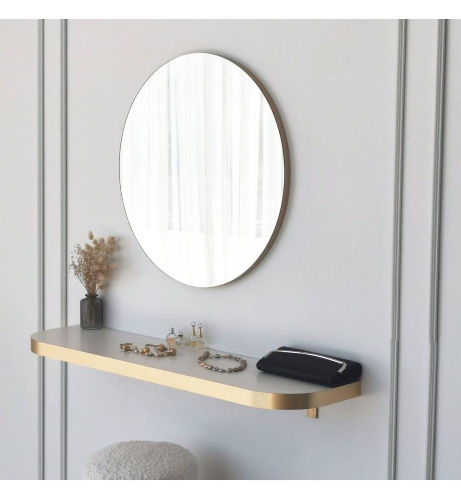 Oro, Specchio Da Parete, Piastra Di Particelle Con Rivestimento