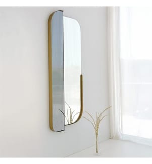 Specchio, Oro, MDF, Cornice: Metallo