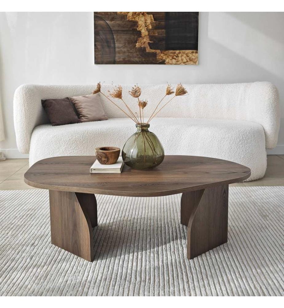 Table basse, noyer, structure : 100 % PANNEAUX DE PARTICULES REVÊTUS DE MÉLAMINE