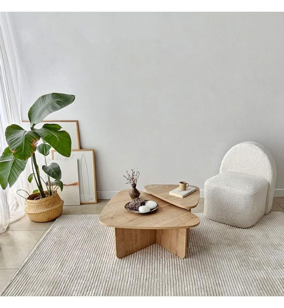 Couchtisch-Set, Saphir-Eiche, Rahmen: 100 % MELAMINBESCHICHTETE SPANPLATTE