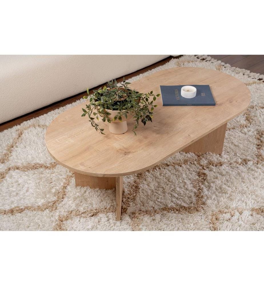 Tavolino, rovere zaffiro, 100% MELAMMINA RIVESTITA