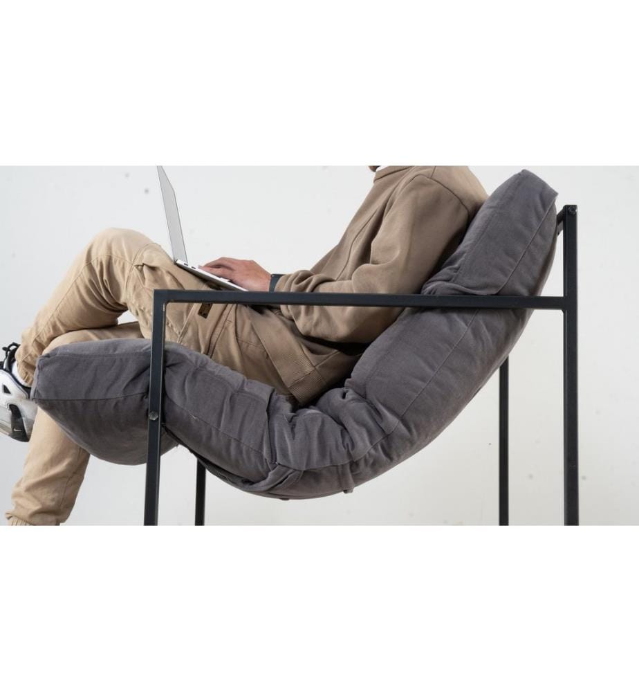 1-Sitzer-Sofa, Schwarz, Grau, Gestell: 100 % Metall