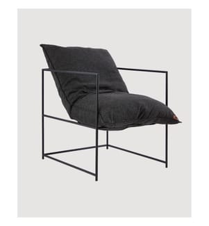 Ohrensessel, Anthrazit, Gestell: Metall, Bezug: 85 % Polyester / 15 % Baumwolle