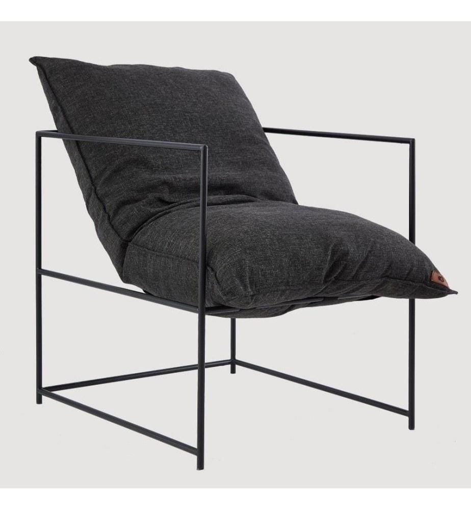 Ohrensessel, Anthrazit, Gestell: Metall, Bezug: 85 % Polyester / 15 % Baumwolle
