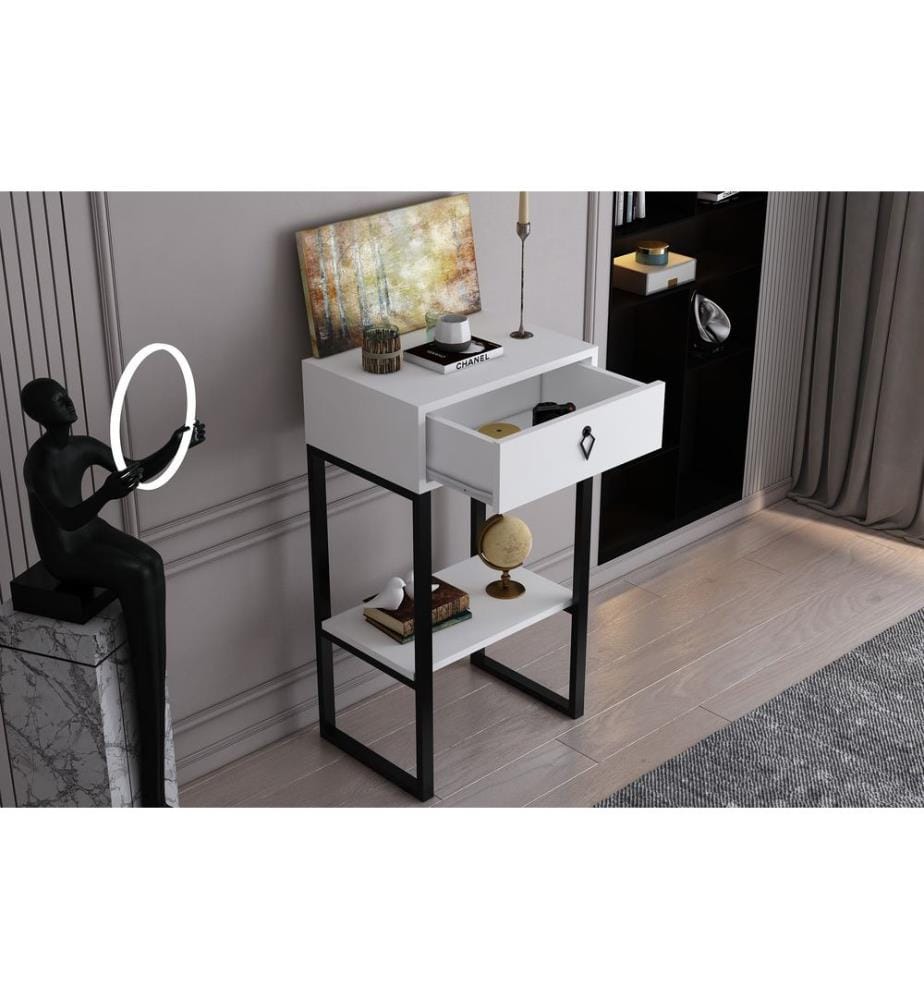 Kommode, weiss, 100 % melaminbeschichtete Spanplatte