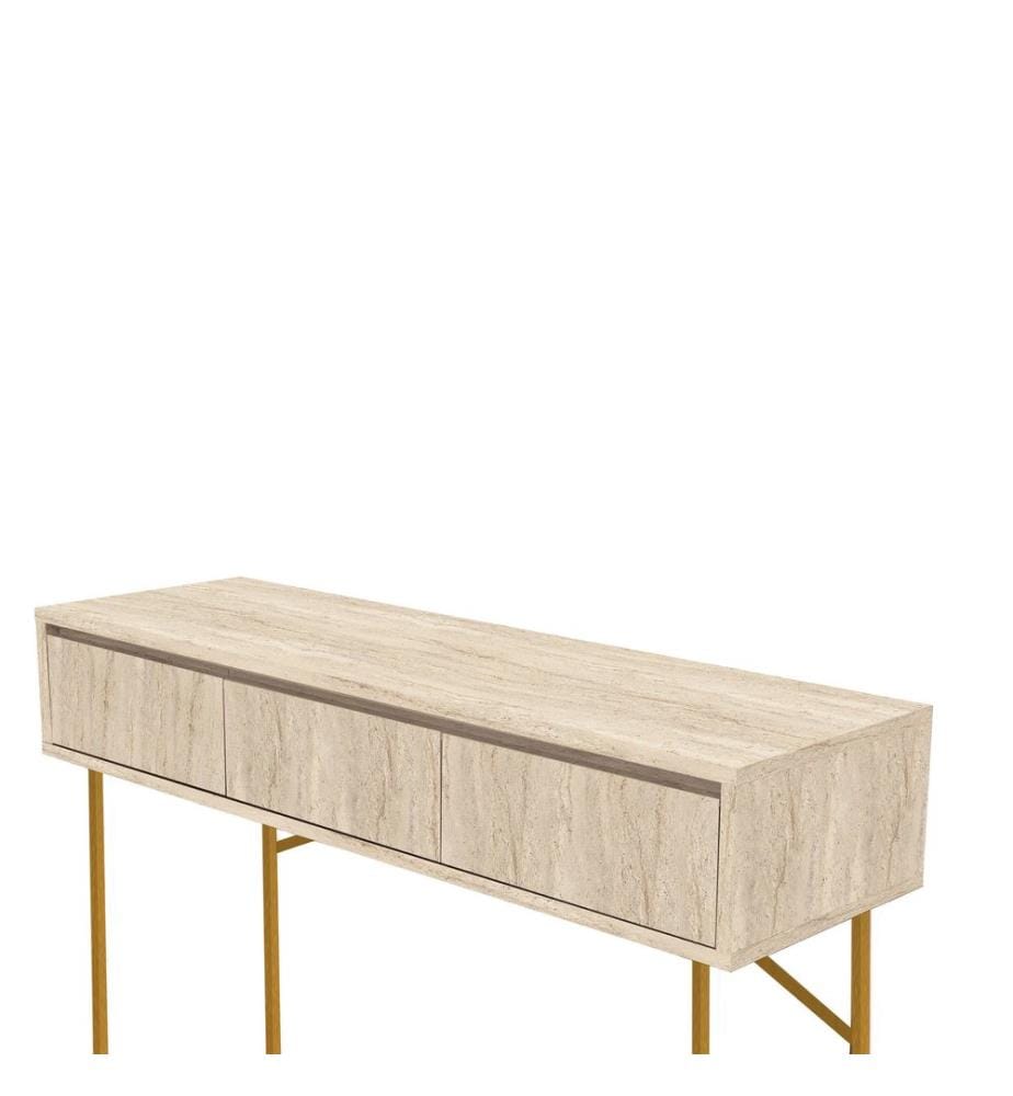 Kommode, Travertin, 100 % melaminbeschichtete Spanplatte, Metallgestell