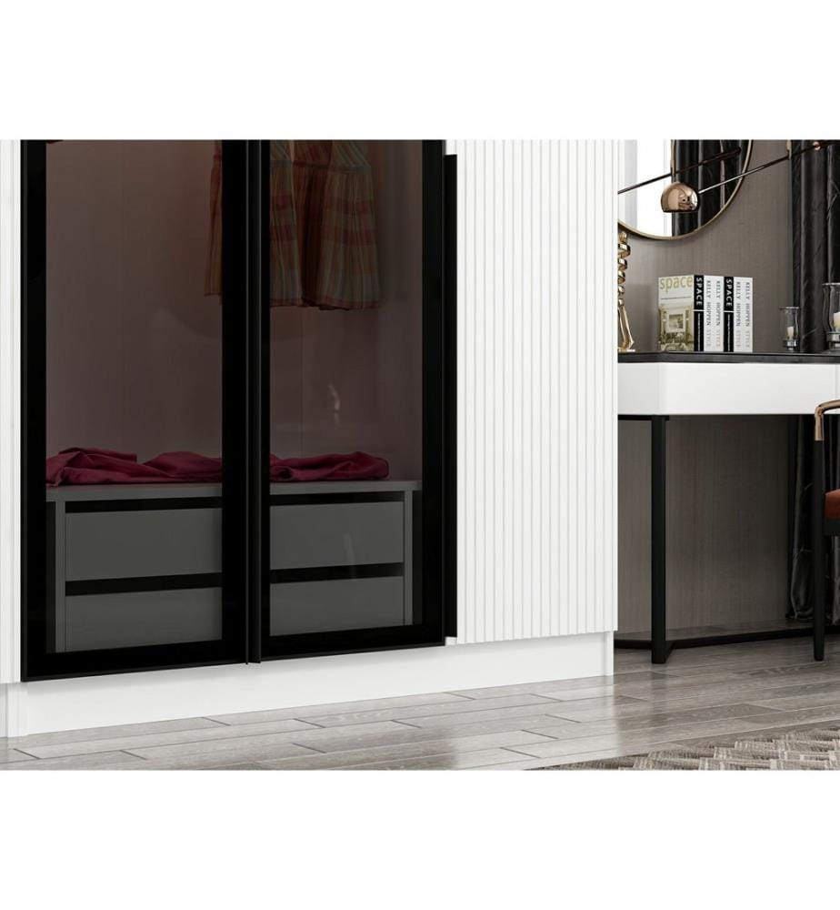 Kleiderschrank, Rauchschutz, melaminbeschichtete Spanplatte