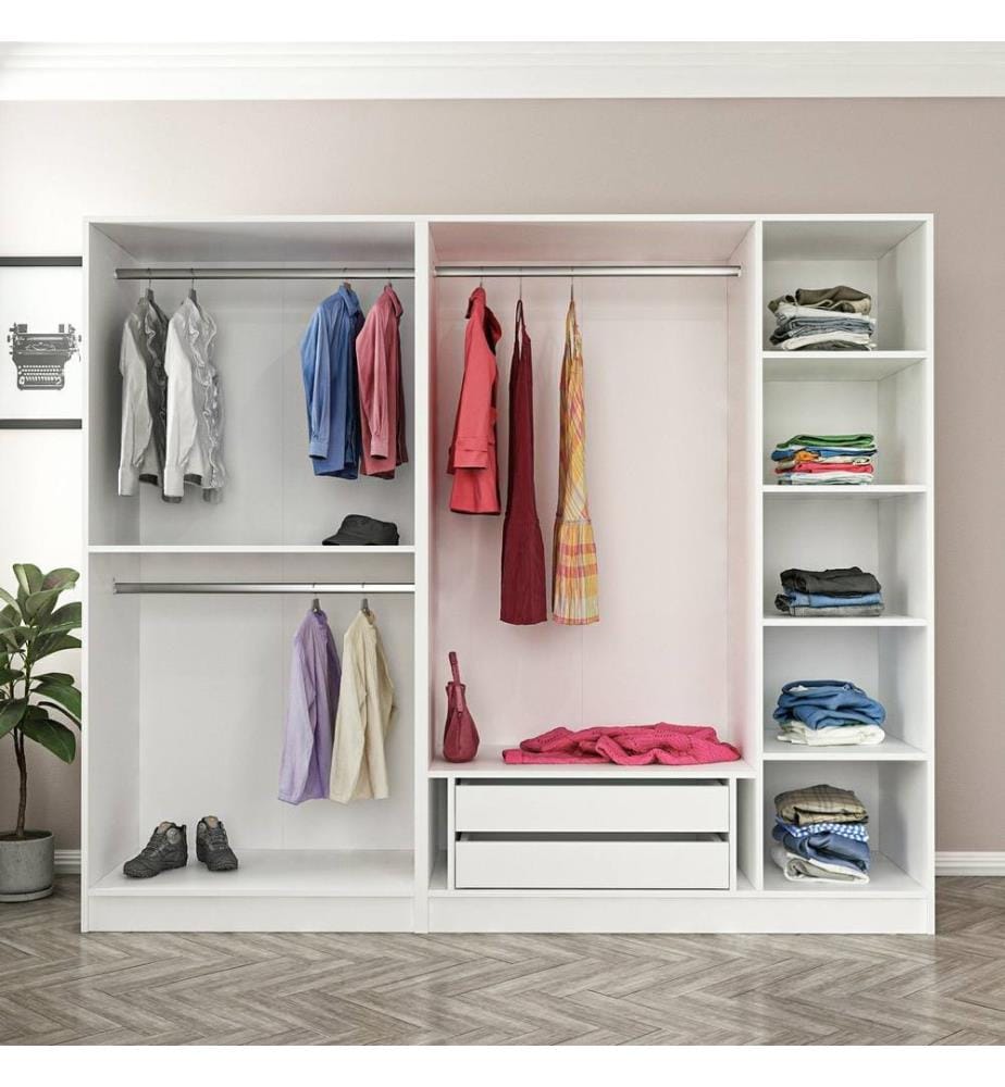 Kleiderschrank, Rauchschutz, melaminbeschichtete Spanplatte