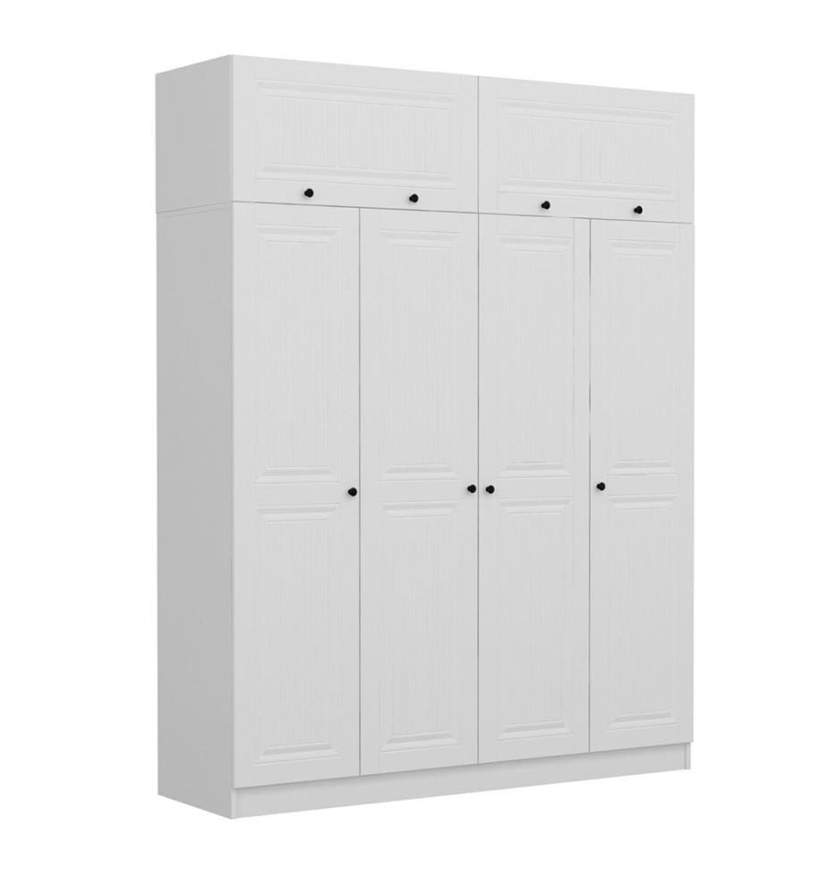 Kleiderschrank, weiss, melaminbeschichtete Spanplatte