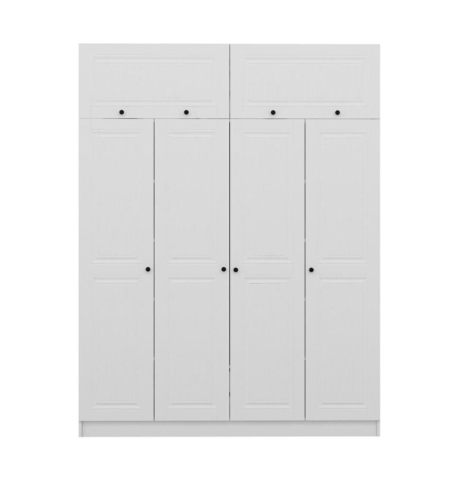 Kleiderschrank, weiss, melaminbeschichtete Spanplatte