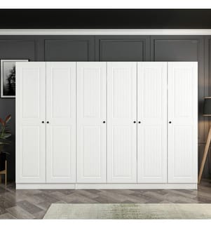 Kleiderschrank, weiss, melaminbeschichtete Spanplatte