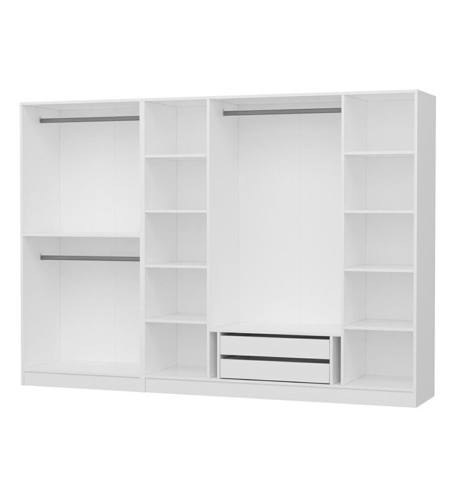Kleiderschrank, weiss, melaminbeschichtete Spanplatte