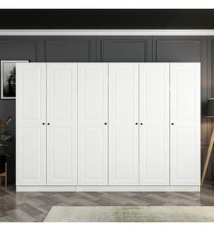 Kleiderschrank, weiss, melaminbeschichtete Spanplatte