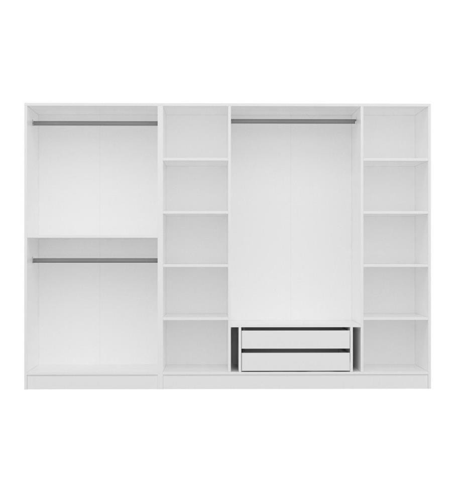 Kleiderschrank, weiss, melaminbeschichtete Spanplatte