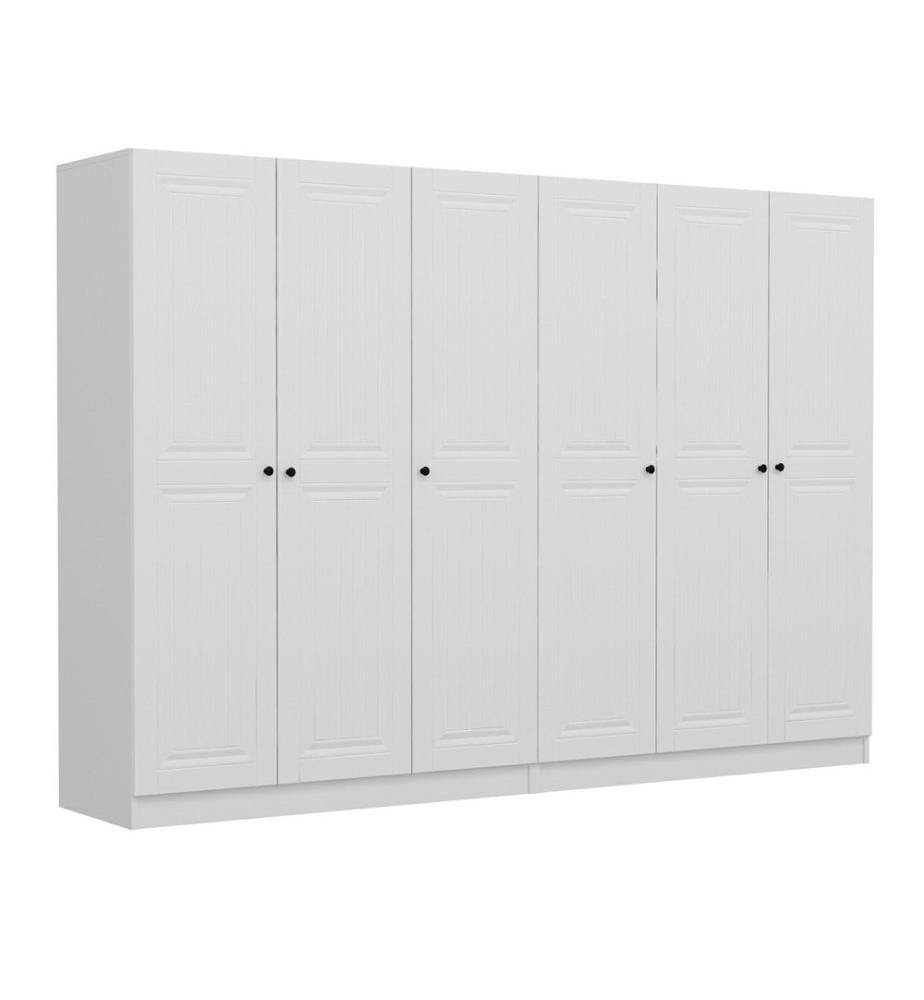 Kleiderschrank, weiss, melaminbeschichtete Spanplatte